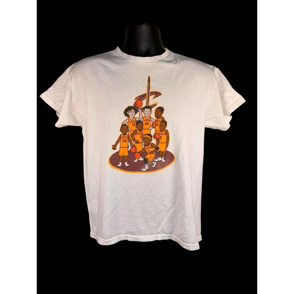 Cleveland Cavilers Cartoon Funny White T-Shirt